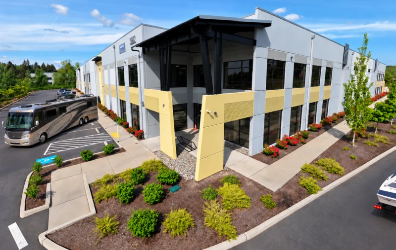 Exterior of the Lake Tapps Boat & RV Center building